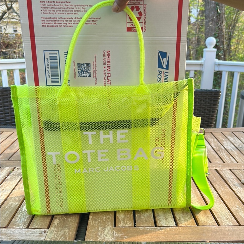 Marc Jacobs Neon Yellow Tote Bag